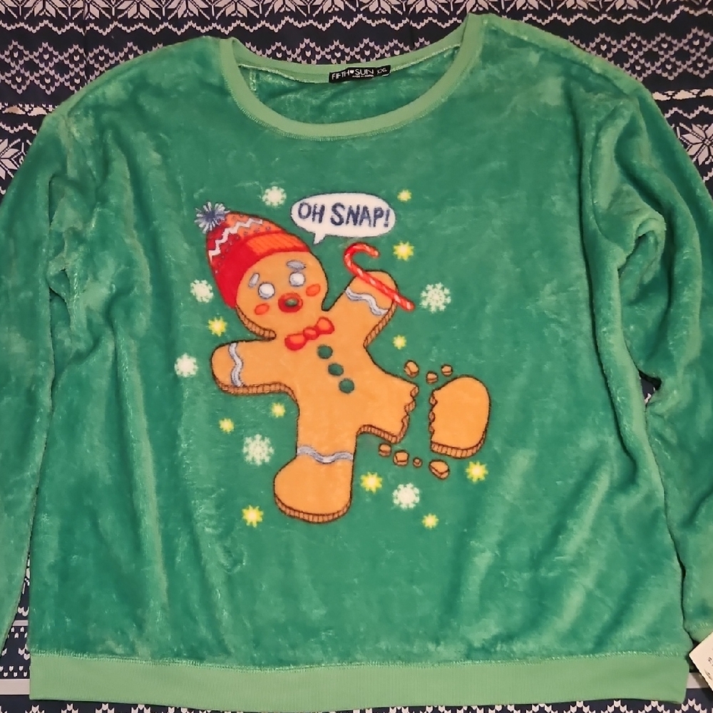 Green Gingerbread Women's Top